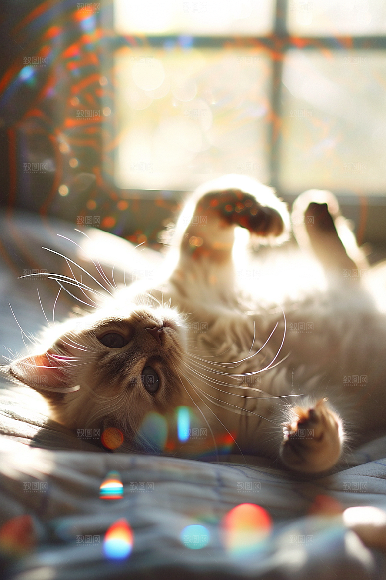 布偶猫养宠清新摄影图