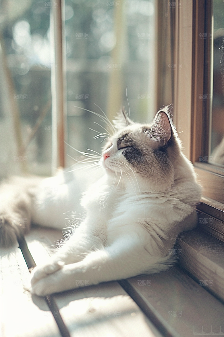 布偶猫长毛猫生活摄影图