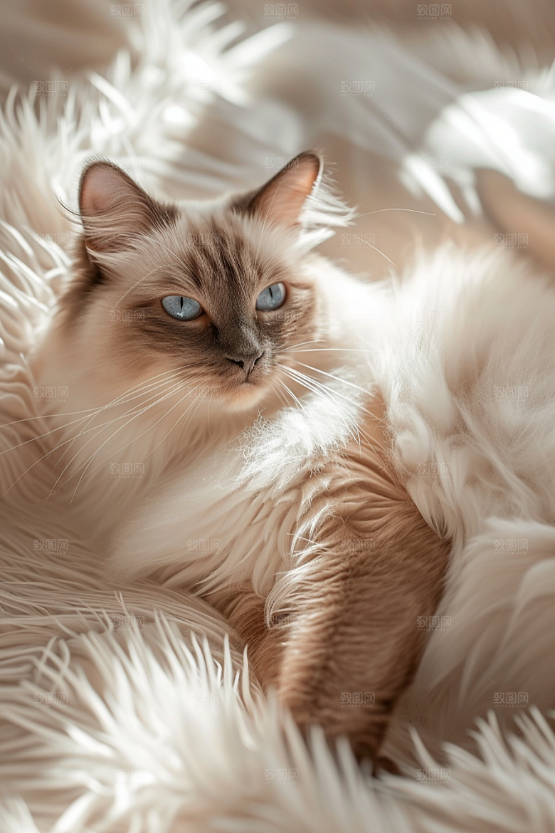 布偶猫生活仙女猫摄影图