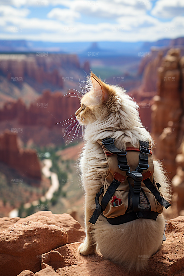 布偶猫自然长毛猫摄影图