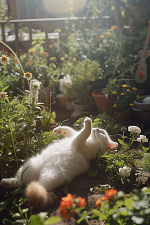布偶猫长毛猫养宠摄影图