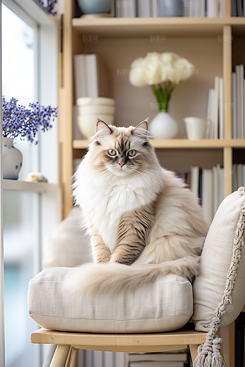 布偶猫可爱长毛猫摄影图