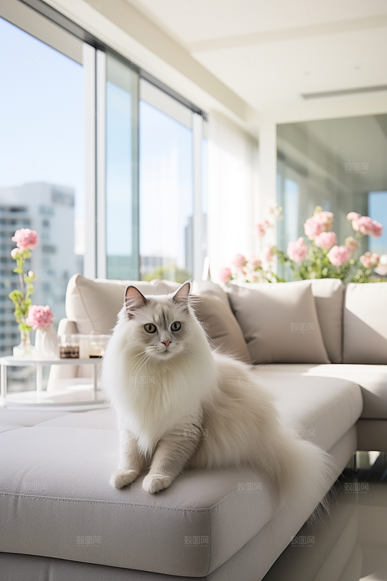 布偶猫宠物养宠摄影图
