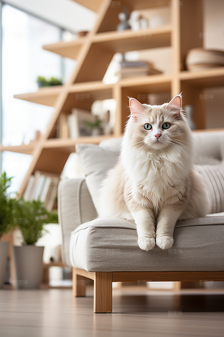 布偶猫长毛猫高清摄影图
