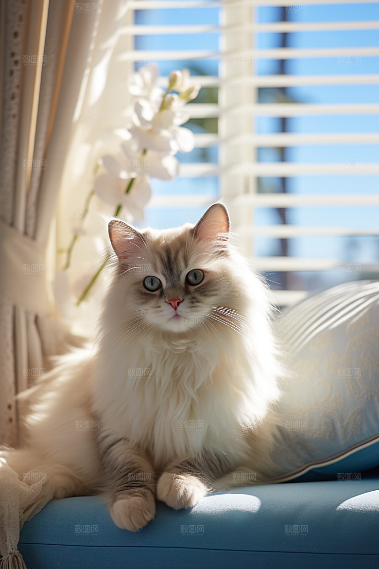布偶猫养宠自然摄影图
