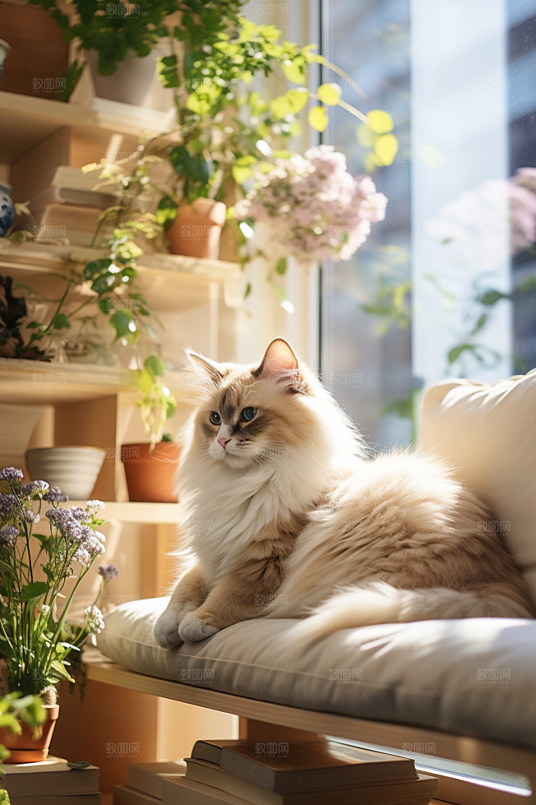 布偶猫家居仙女猫摄影图