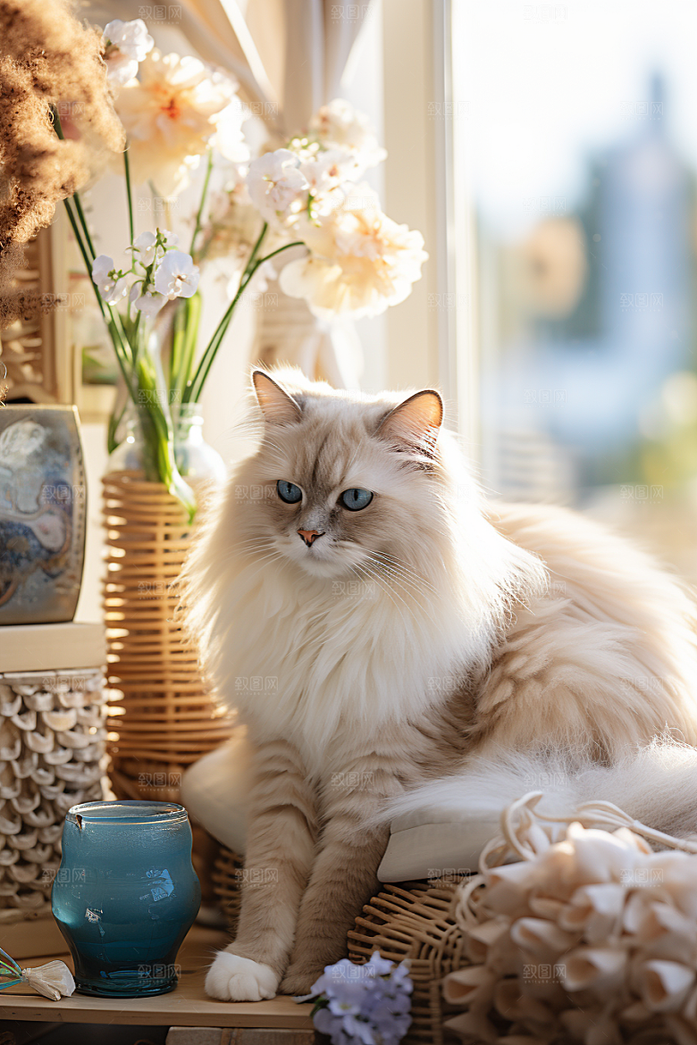 布偶猫自然可爱摄影图