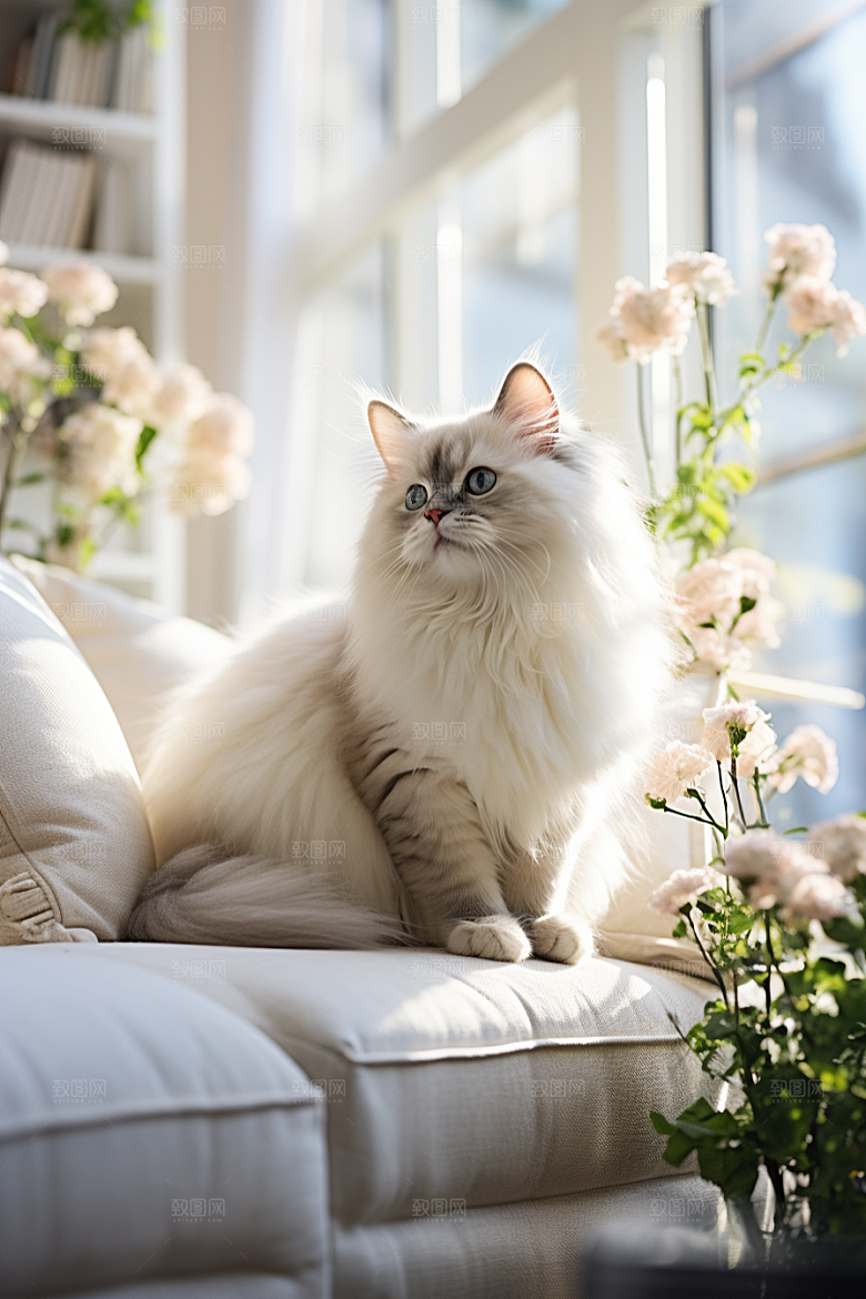 布偶猫清新高清摄影图