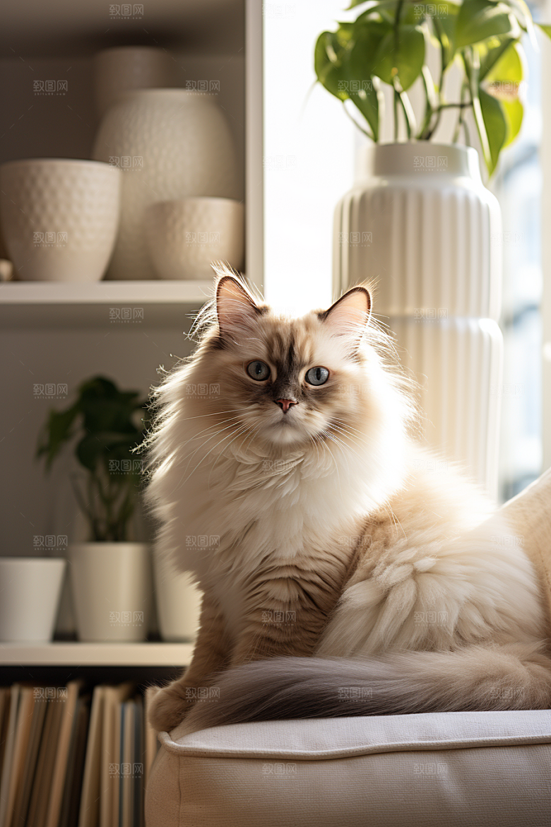 布偶猫自然养宠摄影图
