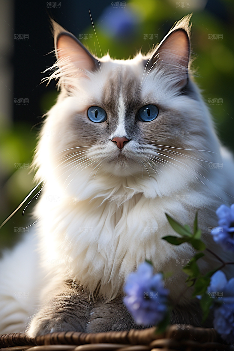 布偶猫自然可爱摄影图