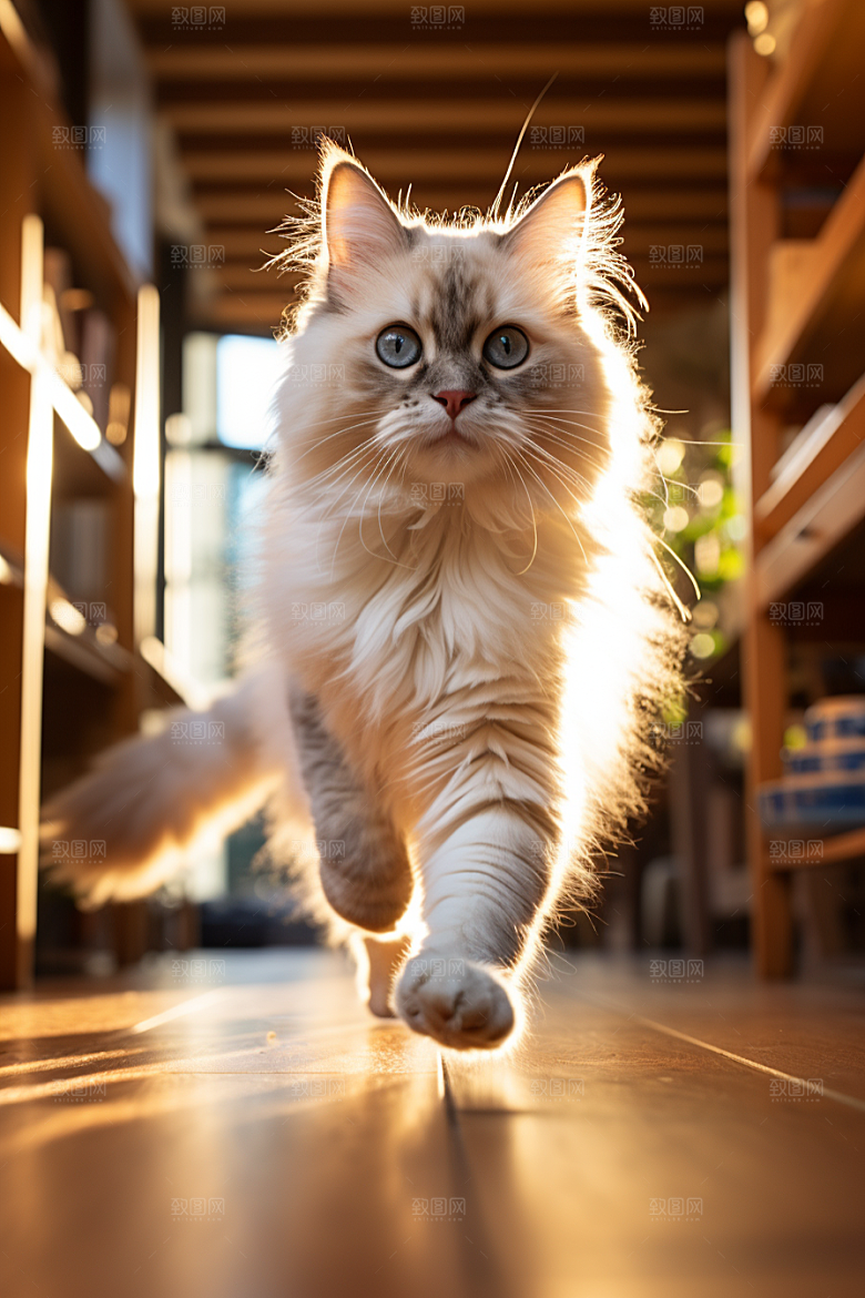 布偶猫生活长毛猫摄影图
