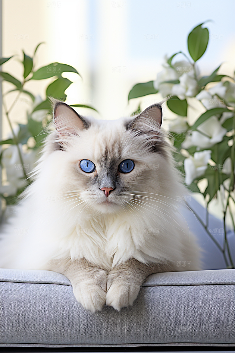 布偶猫养宠宠物摄影图