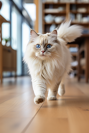 布偶猫养宠生活摄影图