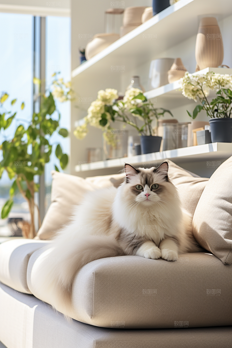 布偶猫生活宠物摄影图