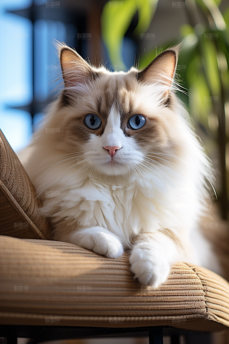 布偶猫宠物生活摄影图