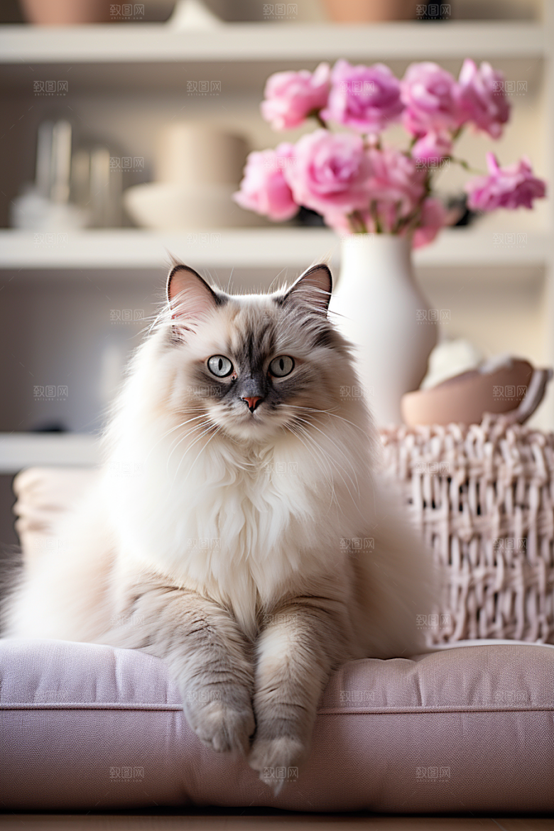 布偶猫清新仙女猫摄影图