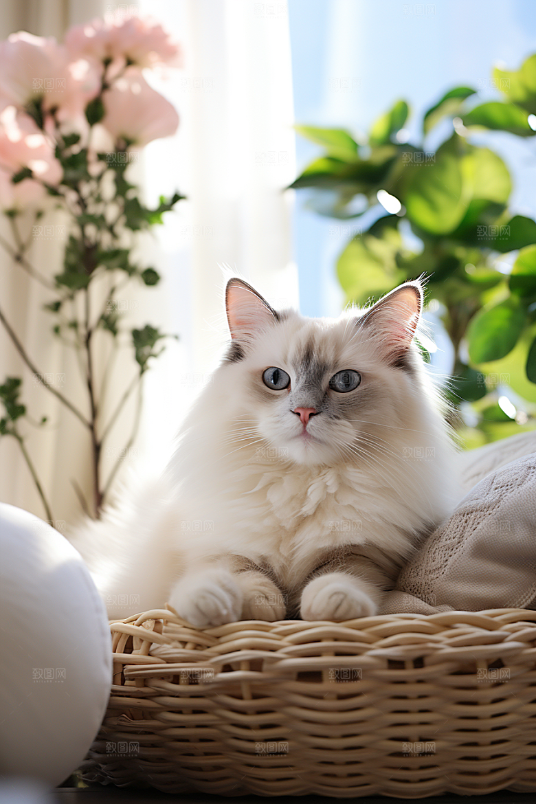 布偶猫家居自然摄影图