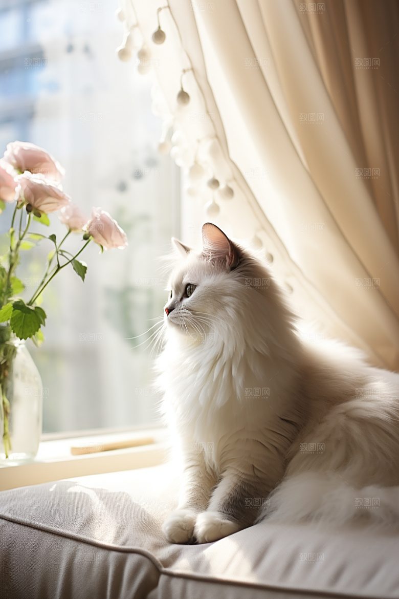 布偶猫长毛猫仙女猫摄影图