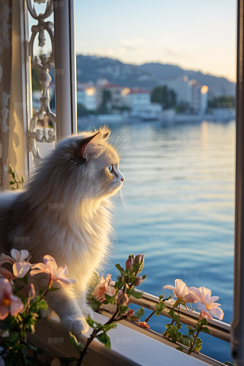 布偶猫长毛猫可爱摄影图