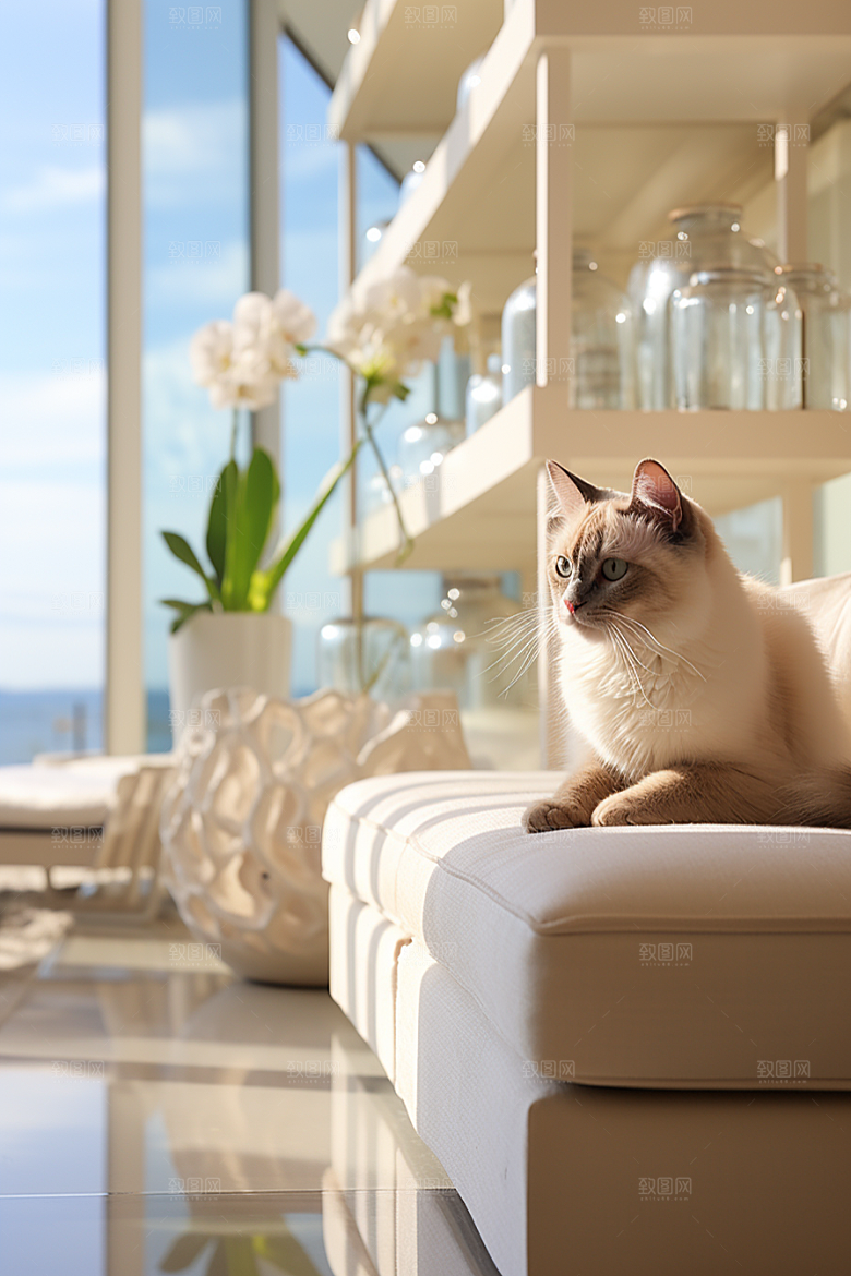 布偶猫仙女猫家居摄影图