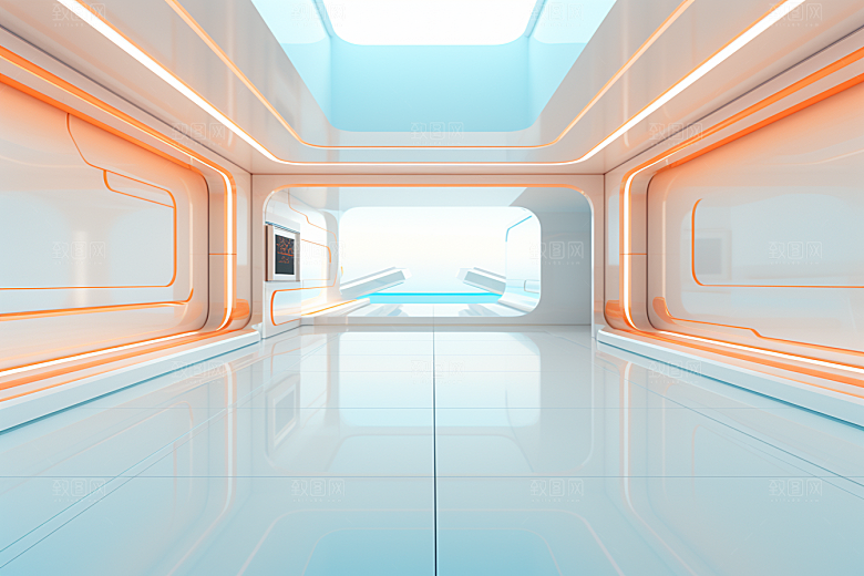 C4D科幻空间科技渲染背景