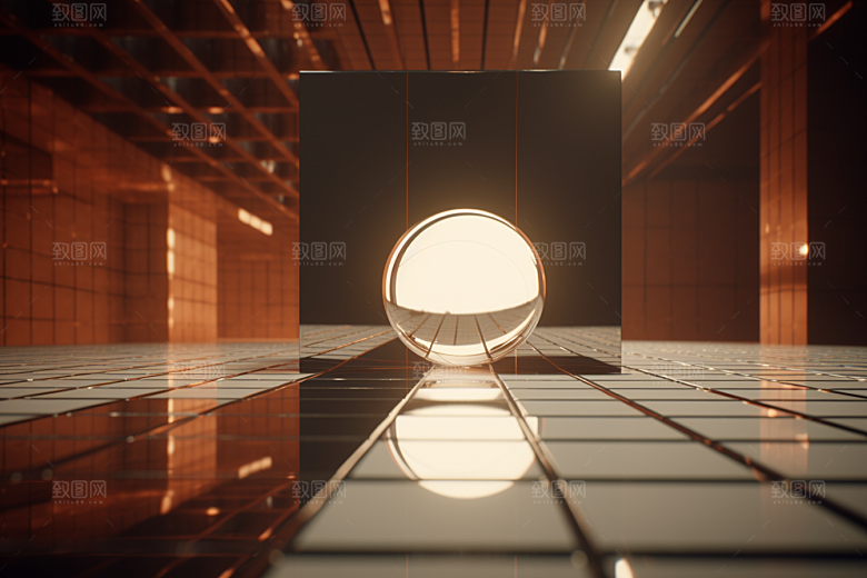 C4D科幻空间渲染模型背景