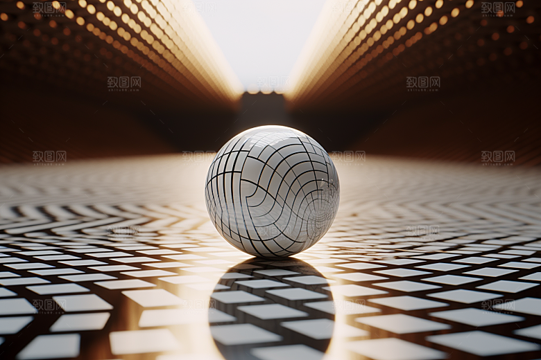 C4D科幻空间立体未来感背景