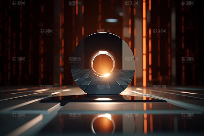 C4D科幻空间3D立体背景