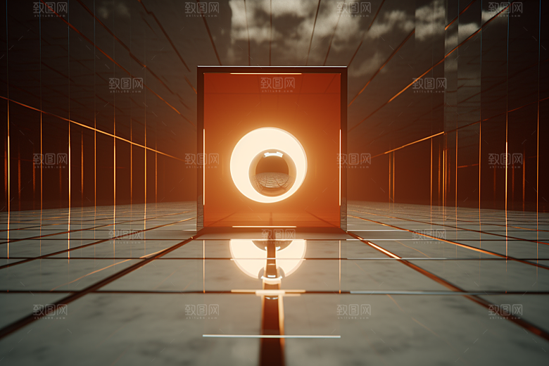 C4D科幻空间立体空间背景