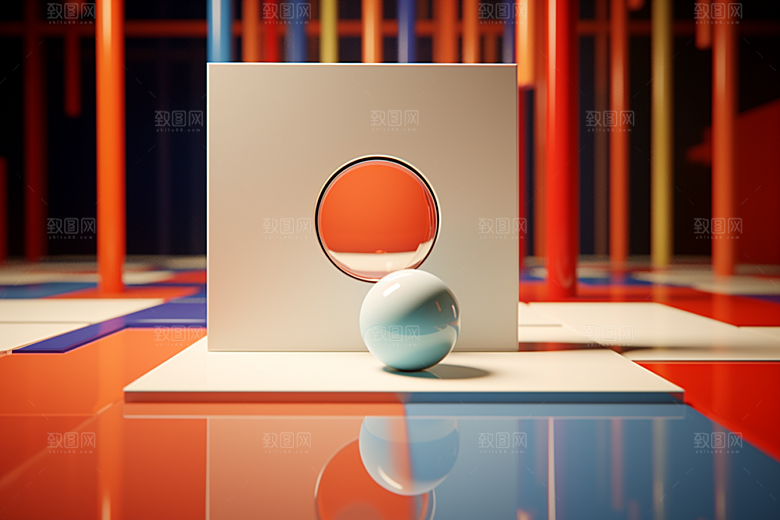 C4D科幻空间模型3D背景