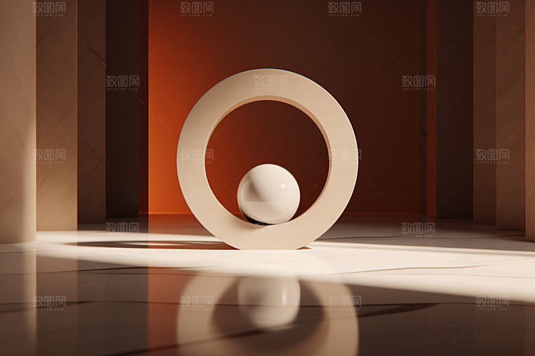C4D科幻空间立体未来感背景