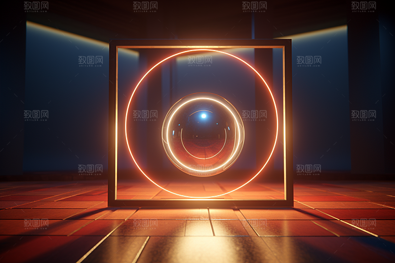 C4D科幻空间立体高清背景