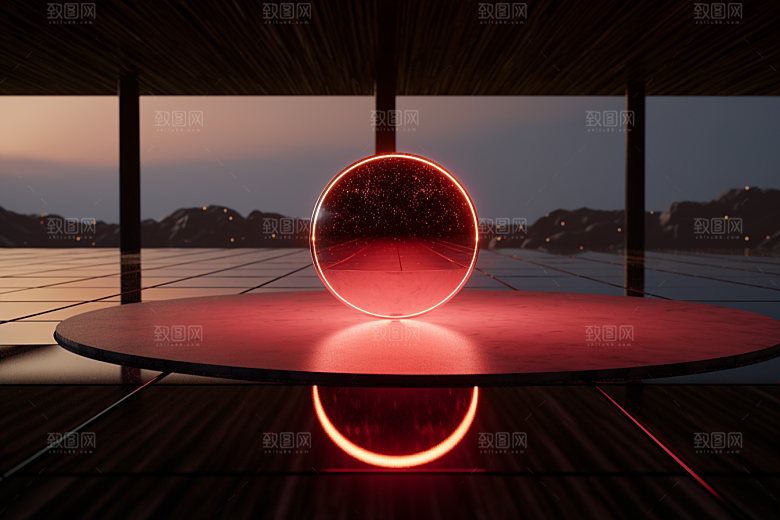 C4D科幻空间效果科技背景