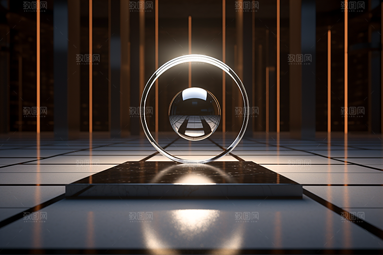 C4D科幻空间未来感渲染背景