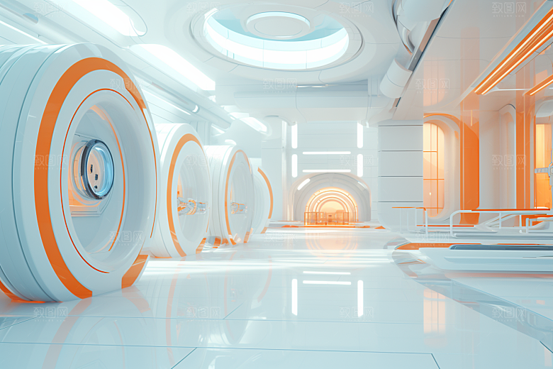 C4D科幻空间效果未来感背景