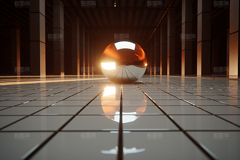 C4D科幻空间模型效果背景