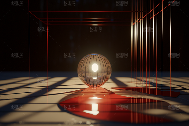 C4D科幻空间模型立体背景