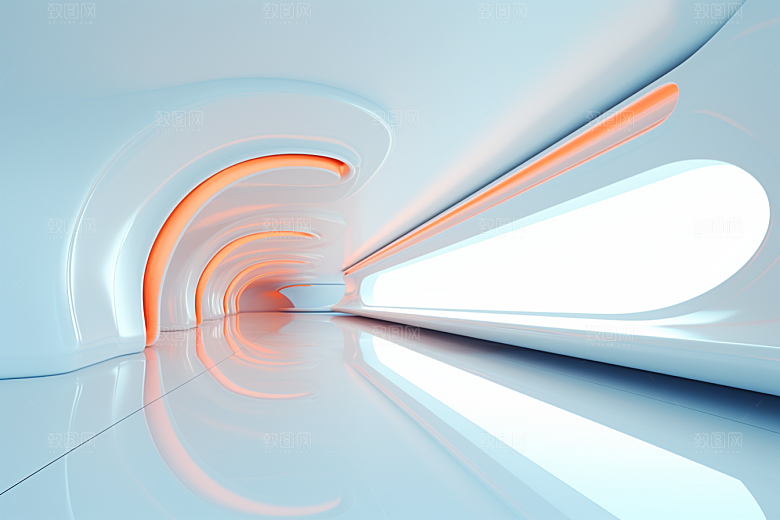 C4D科幻空间模型效果背景