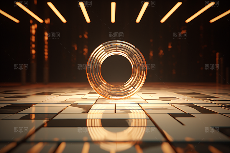 C4D科幻空间科技立体背景