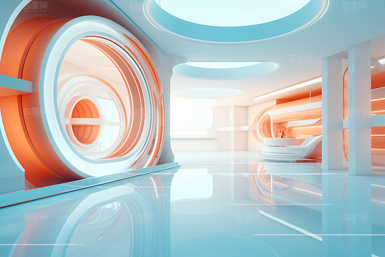 C4D科幻空间科技渲染背景