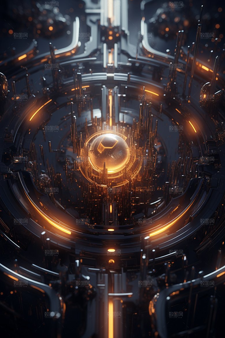 C4D科幻空间想象力未来感背景