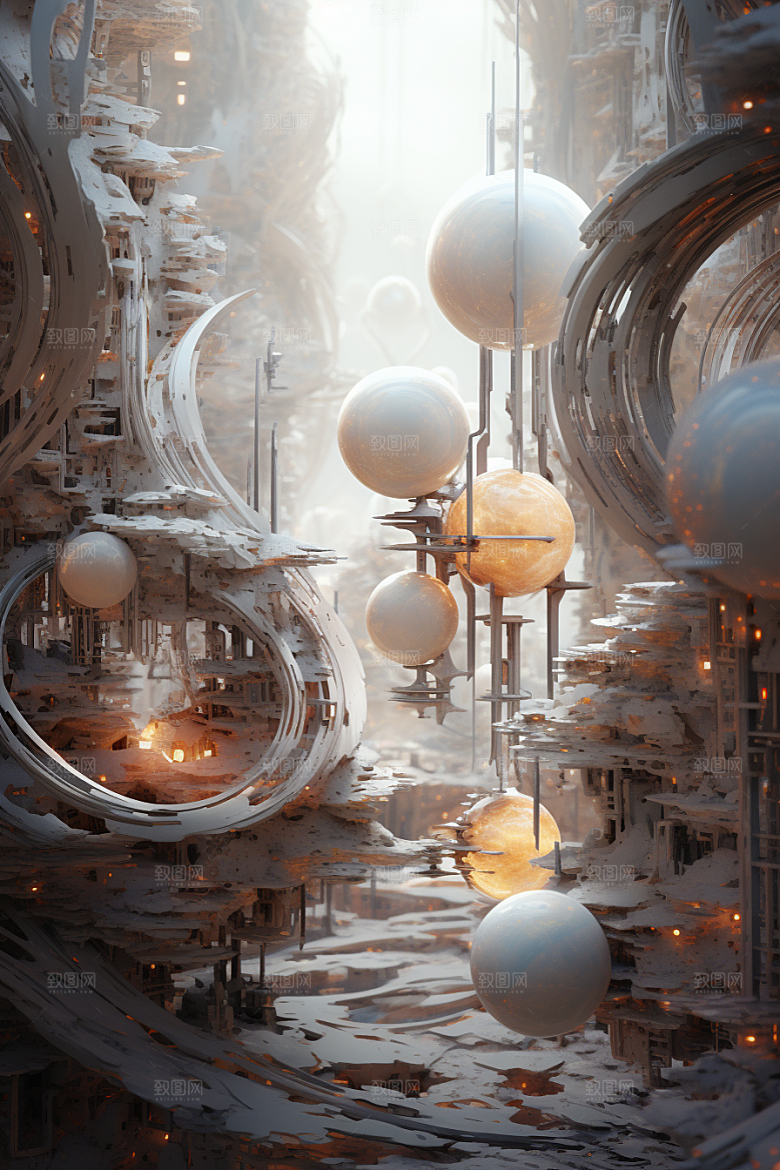 C4D科幻空间科技立体背景