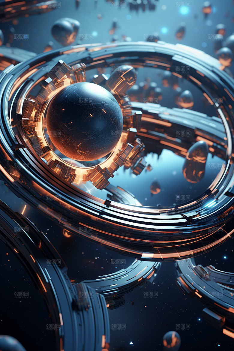 C4D科幻空间空间3D背景