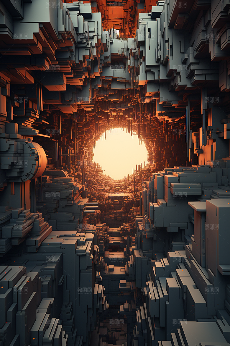 C4D科幻空间空间立体背景