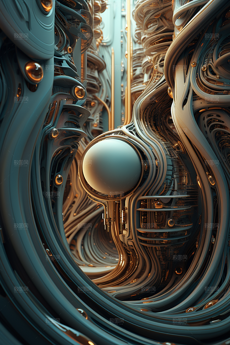 C4D科幻空间3D模型背景