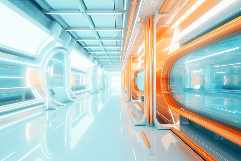 C4D科幻空间3D渲染背景