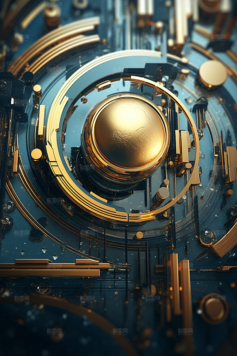 C4D科幻空间未来感科技背景