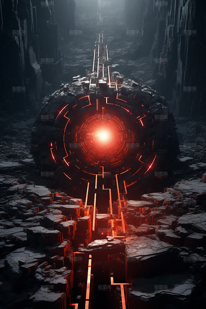 C4D科幻空间3D渲染背景