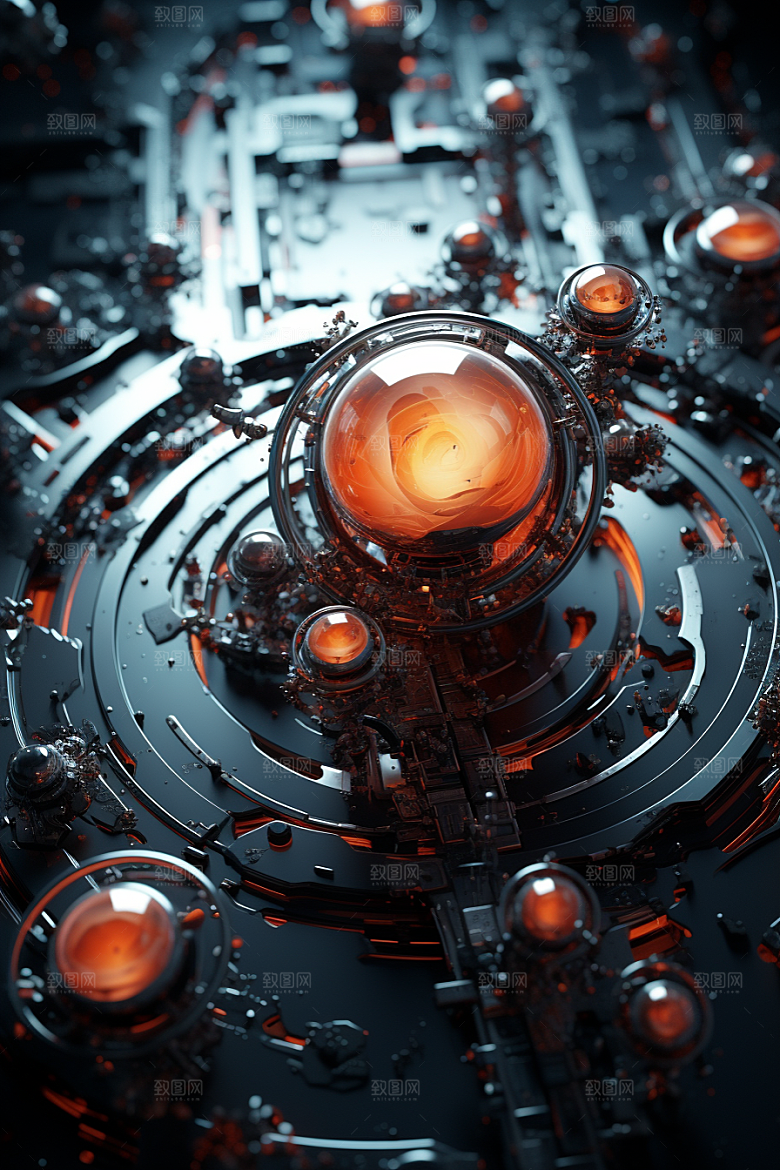 C4D科幻空间渲染效果背景