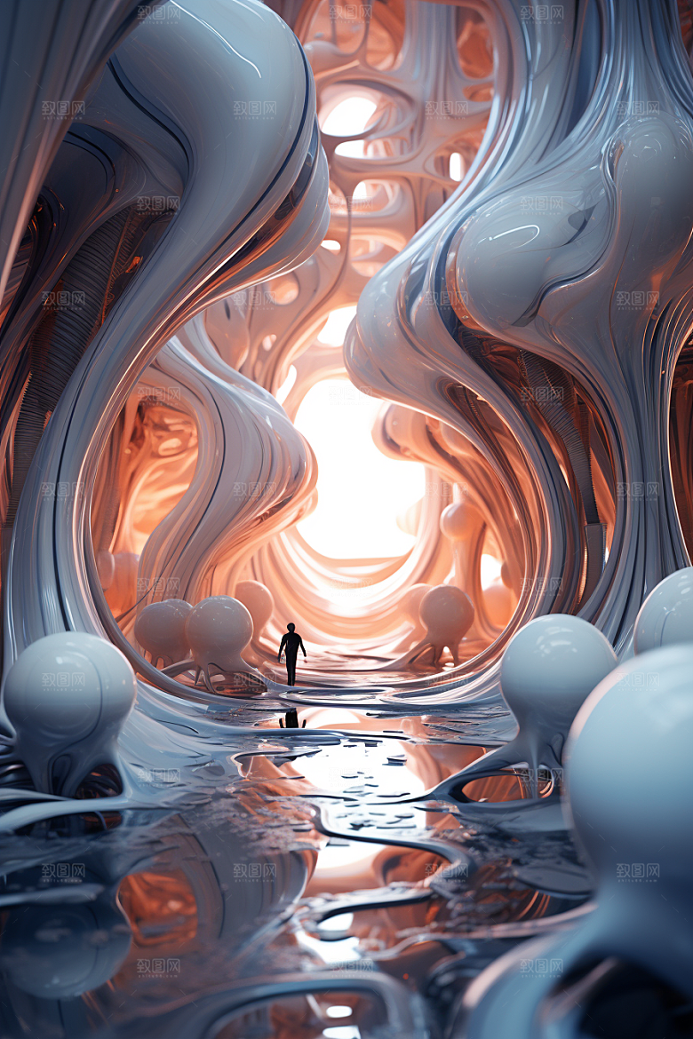 C4D科幻空间未来感空间背景